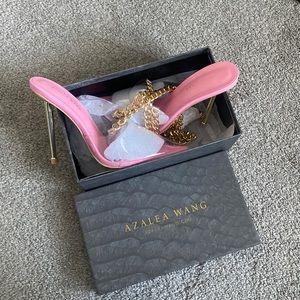 Pink clear heels never worn